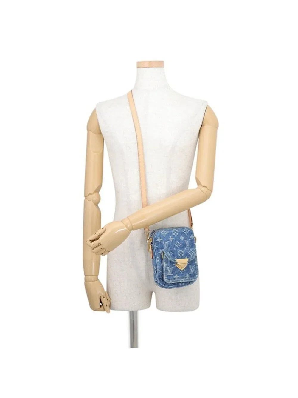 Louis Vuitton Shoulder Bag Monogram Denim LV Remix Pochette Fairfax